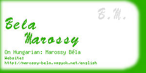 bela marossy business card