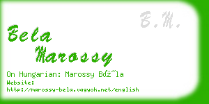 bela marossy business card